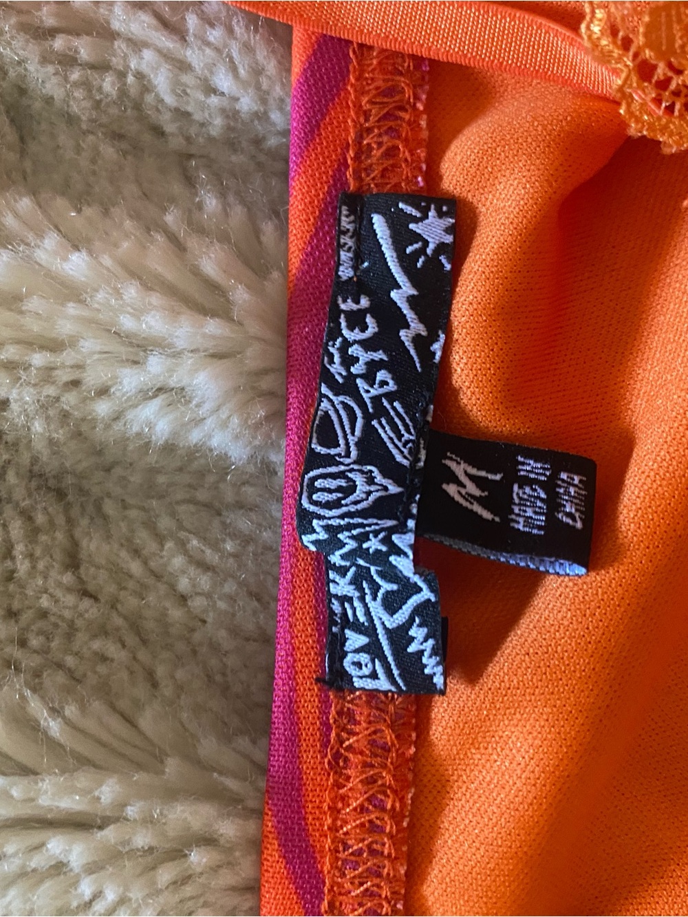 Dolls Kill Pink & Orange Zebra Slip Dress - Picture 2 of 3